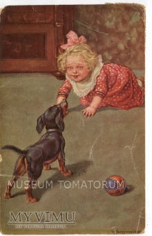 Dachshund - Jamnik przyjacielem dzieci - 1912