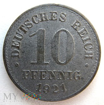 10 fenigów 1921 r. Niemcy (Cesarstwo)