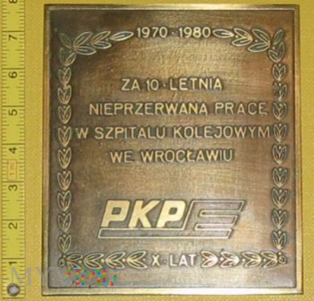 Medal kolejowy - usługowy Szp. Kol. we Wrocławiu