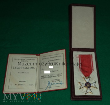 Krzyż Kawalerski Orderu Odrodzenia Polski - 1975