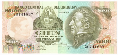 Urugwaj - 100 nowych pesos (1987)
