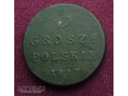 3 Grosze Polskie z 1817 r.