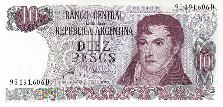 Argentyna - 10 pesos (1976)