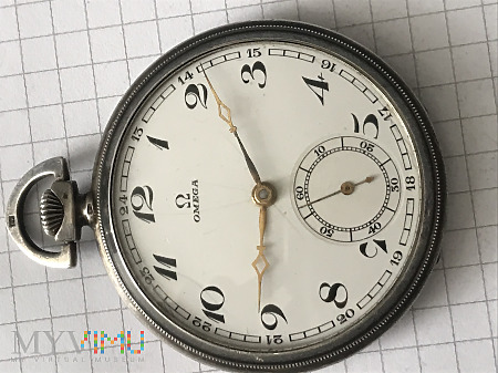 zegarek kieszonkowy Omega 15 kamieni srebro 900