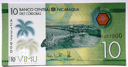 Nikaragua 10 cordobas 2014