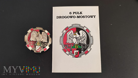 Legitymacja do odznaki 6 Pułk Drogowo-Mostowy