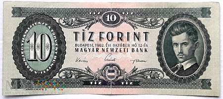 Węgry 10 forintów 1962