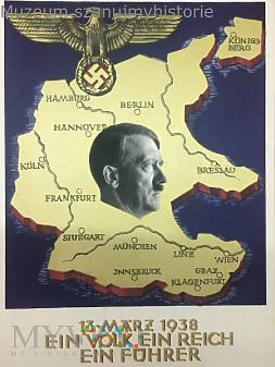Karta propagandowa Anschluss Austrii