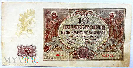 Polska 10 zł 1940