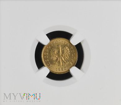 1 grosz 1990- NGC MS68