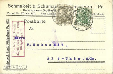 Schmakiet & Schumaeer Konigsberg 1917 r.