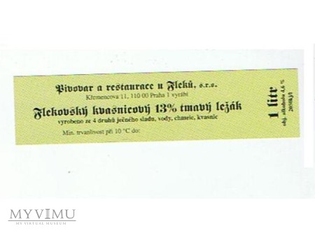 flekovský kvasnicový 13% tmavý ležák