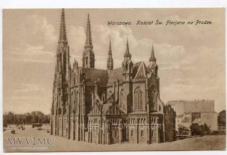 Duże zdjęcie W-wa - Kościół św. Floriana na Pradze - 1917