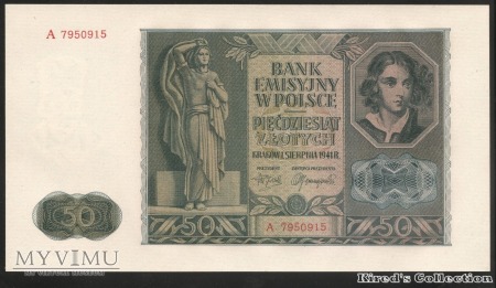 50 zł 1 sierpnia 1941