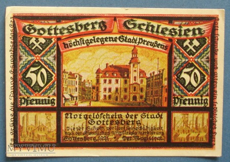 50 Pfennig z 1921 r - Gottesberg Schl. - Boguszow