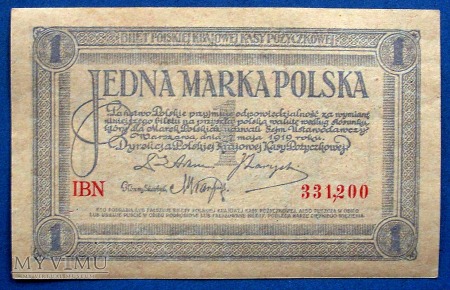 1 Marka 1919 r - Polska Krajowa Kasa Pozyczkowa