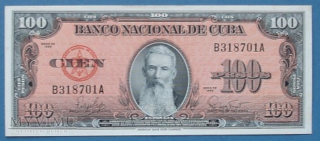 Duże zdjęcie 100 pesos 1959 r- Banco Nacional de Cuba