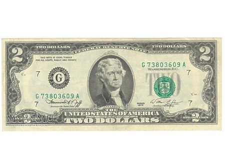 2 USD 1976 FEDERAL RESERVE NOTE