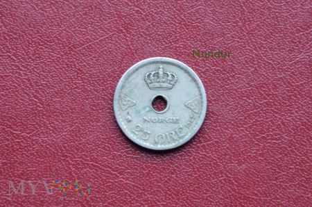 Moneta norweska: 25 øre