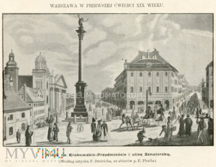 Warszawa - Krakowskie Przedmieście - pocz. XIX w.