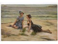 Dwie dziewczyny na plaży