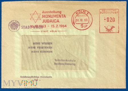 Duże zdjęcie Wystawa-Monumenta Judaica-Kolonia.30.10.1963