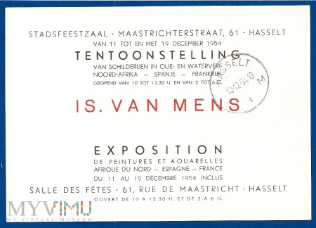 3a-BELGIA-Wystawa Is. Van Mens.19.12.1954.a