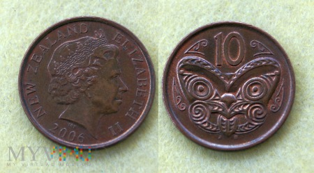 Nowa Zelandia, 10 cents 2006