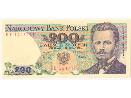 Duże zdjęcie 200 złotych 1988 rok seria EB