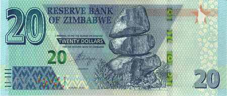 Zimbabwe - 20 dolarów (2020)