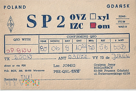 POLSKA-Pruszcz Gdański-SP2IZCOM-1985.a