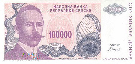 Bośnia i Hercegowina - 100 000 dinarów (1993)
