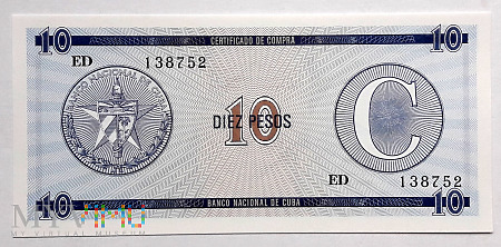 Kuba 10 pesos 1988
