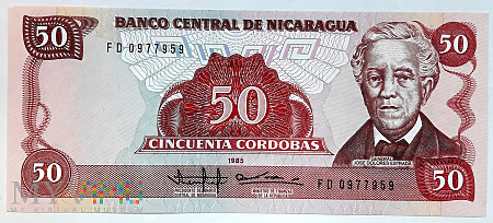 Nikaragua 50 cordobas 1985