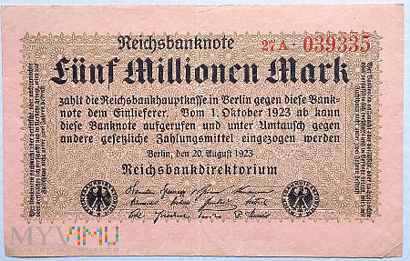 Niemcy 5 000 000 marek 1923