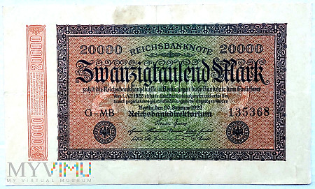 Niemcy 20 000 marek 1922 (II)