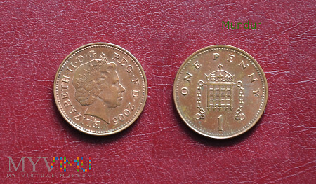Moneta brytyjska: 1 penny 2005