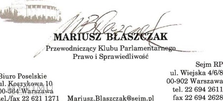 Autograf od M.Błaszczaka