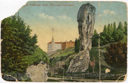 Pieskowa Skała od wschodu - widok sprzed 1899 r.