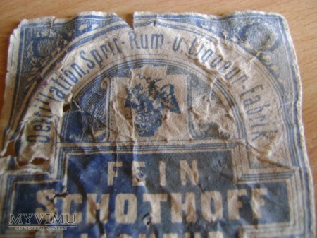 stara pruska etykieta od likieru
