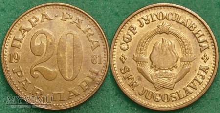Jugosławia, 20 PARA 1981