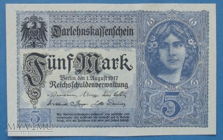 5 mark 1917 r - Darlehenskassenschein