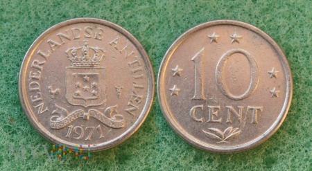 Antyle Holenderskie, 10 Centów 1971