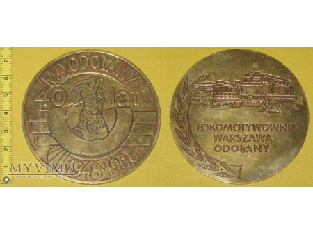 Medal kolejowy lokomotywowni Warszawa Odolany
