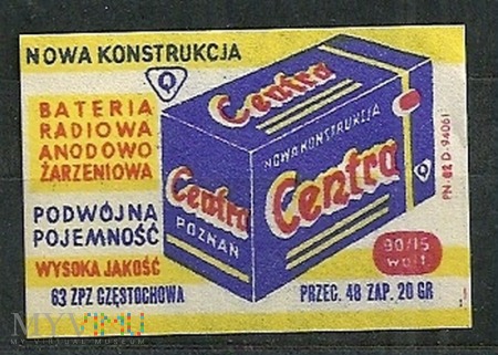Centra Bateria Radiowo Anodowo Żarzeniowa.1.1963.C