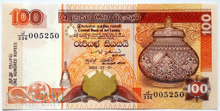 SRI LANKA 100 rupii 2004