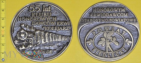 Medal kolejowy - społeczny Klubu HDK w Siedlcach