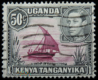 Kenia Uganda Tanganika 50c Jerzy VI