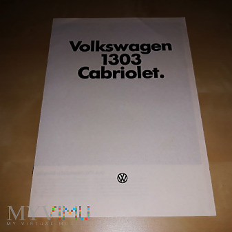 Prospekt Volkswagen 1303 Cabriolet 1976