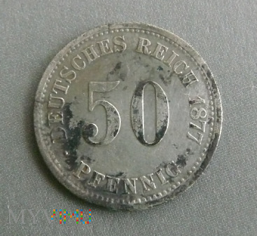 Duże zdjęcie 50 fenigów pfennig 1877